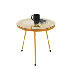 Stolik kawowy ACAPULCO 50 cm mono pomarańczowy*KARE New