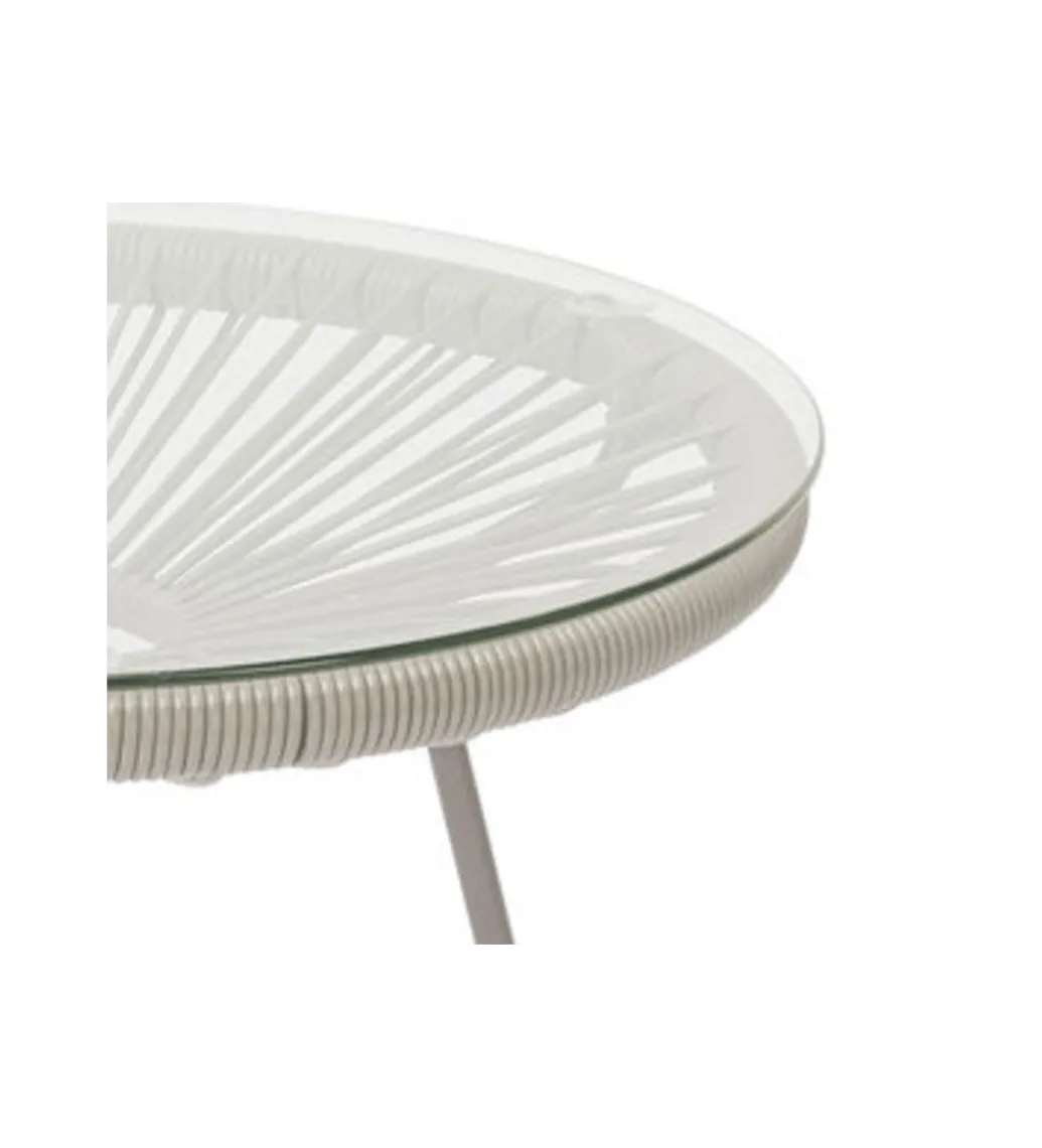 Stolik kawowy ACAPULCO 50 cm mono greige*KARE Discount