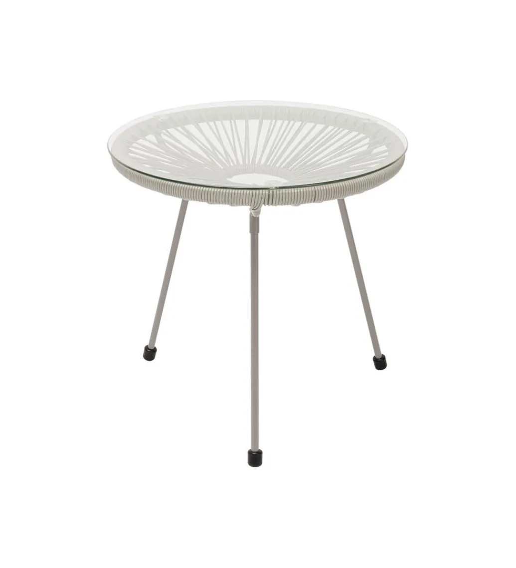 Stolik kawowy ACAPULCO 50 cm mono greige*KARE Discount