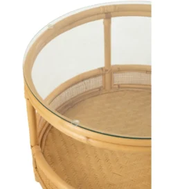 Stolik kawowy ALAN 70 cm rattan*J-Line Hot