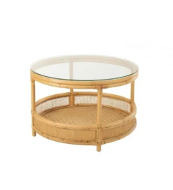Stolik kawowy ALAN 70 cm rattan*J-Line Hot