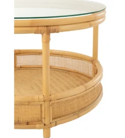 Stolik kawowy ALAN 70 cm rattan*J-Line Hot