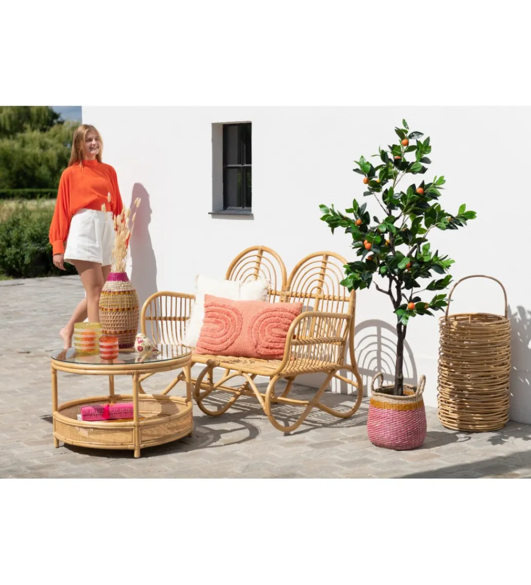 Stolik kawowy ALAN 70 cm rattan*J-Line Hot