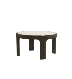 Stolik kawowy ALI 75 cm ciemnobrązowy piaskowy*L&L Clearance
