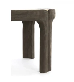 Stolik kawowy ALI 75 cm ciemnobrązowy piaskowy*L&L Clearance