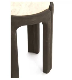 Stolik kawowy ALI 45 cm ciemnobrązowy piaskowy*L&L New