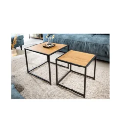 Stolik kawowy ALPERA set 2 w optyce dębu*Invicta Interior Clearance