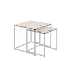 Stolik kawowy ALPERA set 2 w optyce dębu*Invicta Interior Clearance