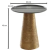 Stolik kawowy ALVO 40 cm czarno złoty*WOHNLING, GERMANY Discount