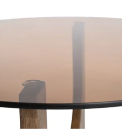 Stolik kawowy AMY 60 cm drewno kauczuk*Zona-Design Best