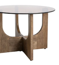 Stolik kawowy AMY 60 cm drewno kauczuk*Zona-Design Best