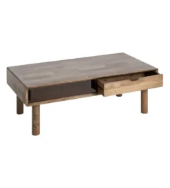 Stolik kawowy AMY 120 cm drewno kauczuk*Zona-Design New