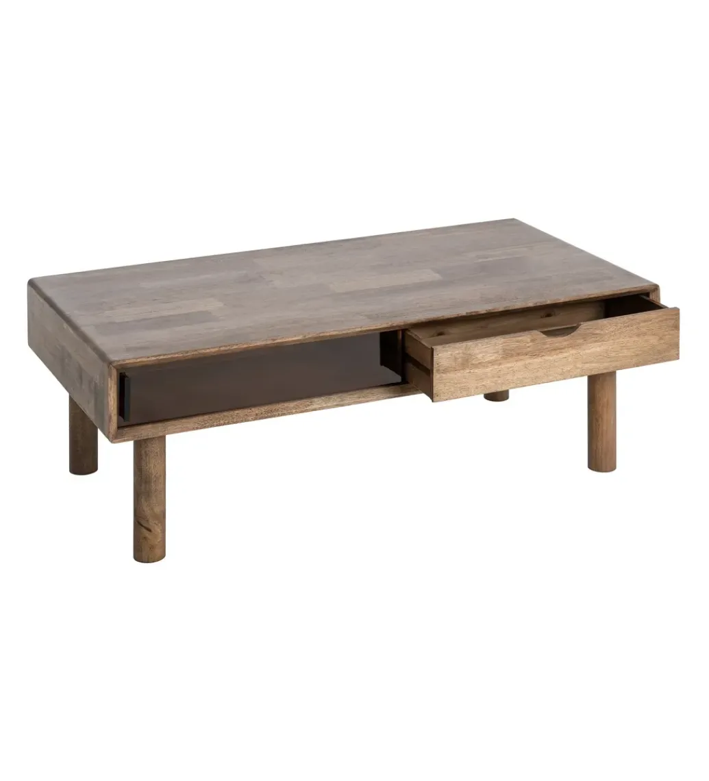 Stolik kawowy AMY 120 cm drewno kauczuk*Zona-Design New