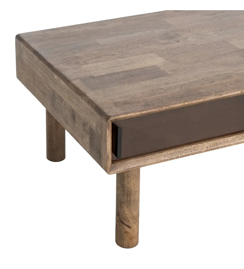 Stolik kawowy AMY 120 cm drewno kauczuk*Zona-Design New