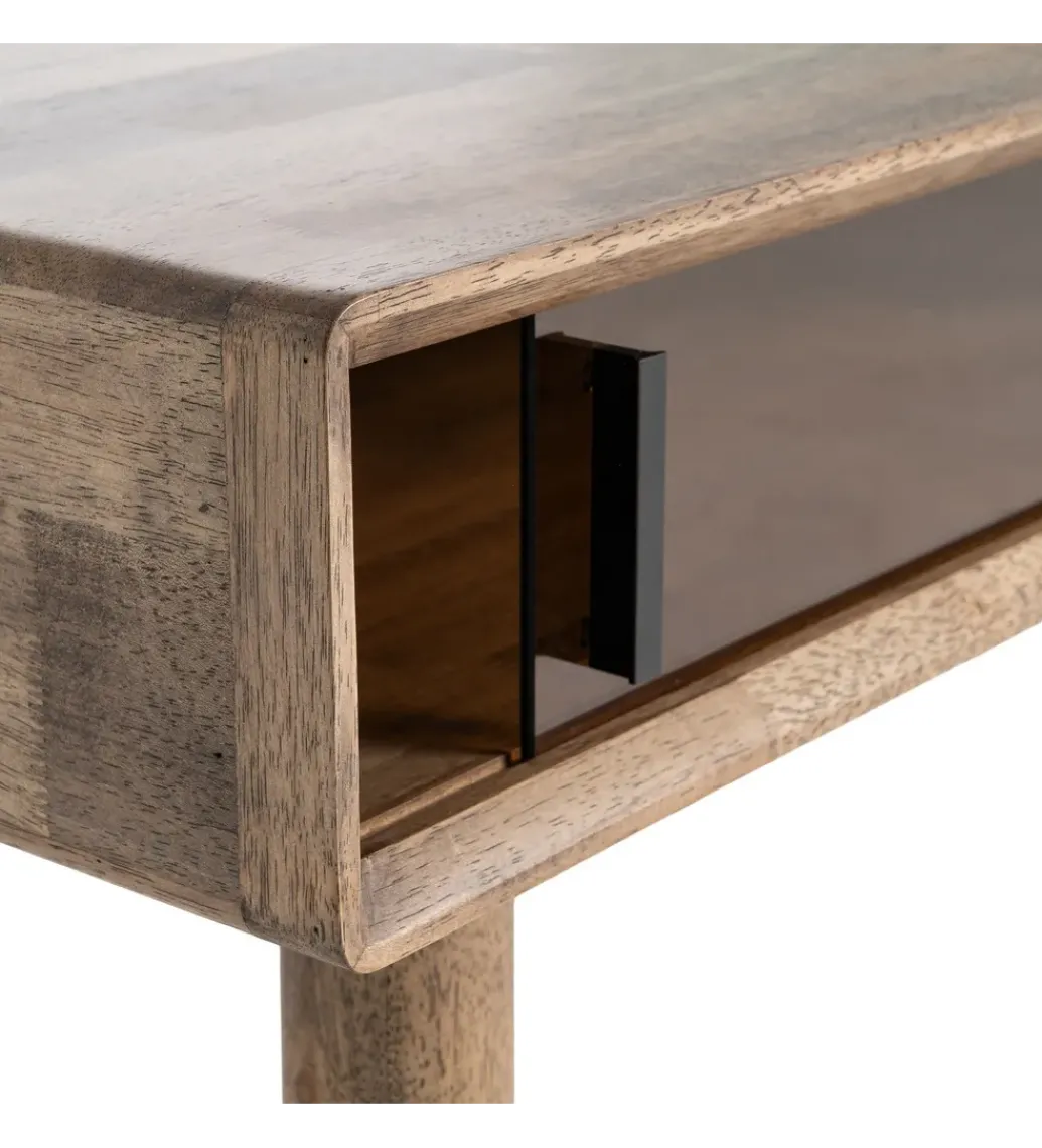 Stolik kawowy AMY 120 cm drewno kauczuk*Zona-Design New