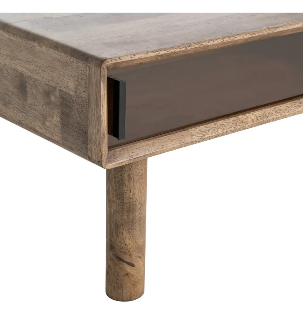 Stolik kawowy AMY 120 cm drewno kauczuk*Zona-Design New