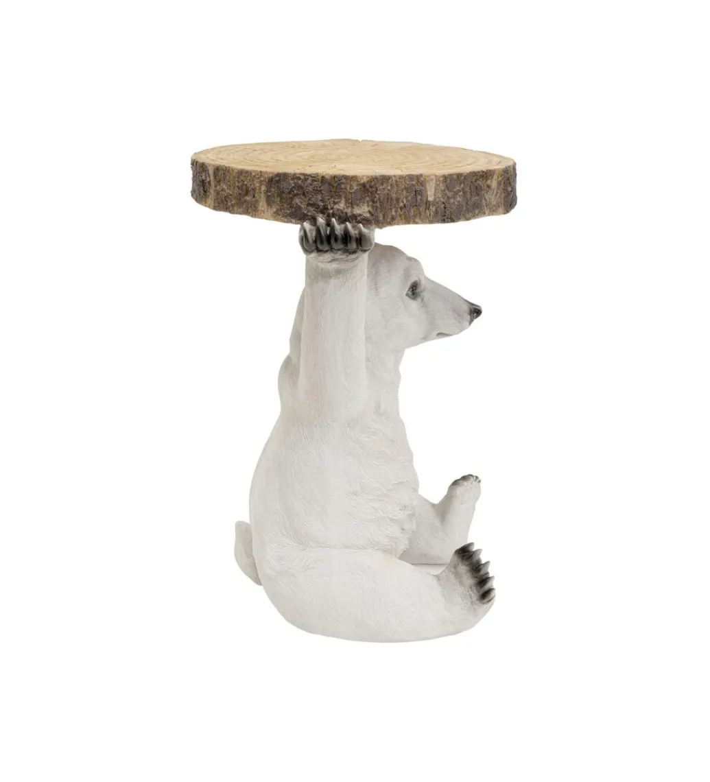 Stolik kawowy ANIMAL POLAR BEAR 37 cm biała*KARE