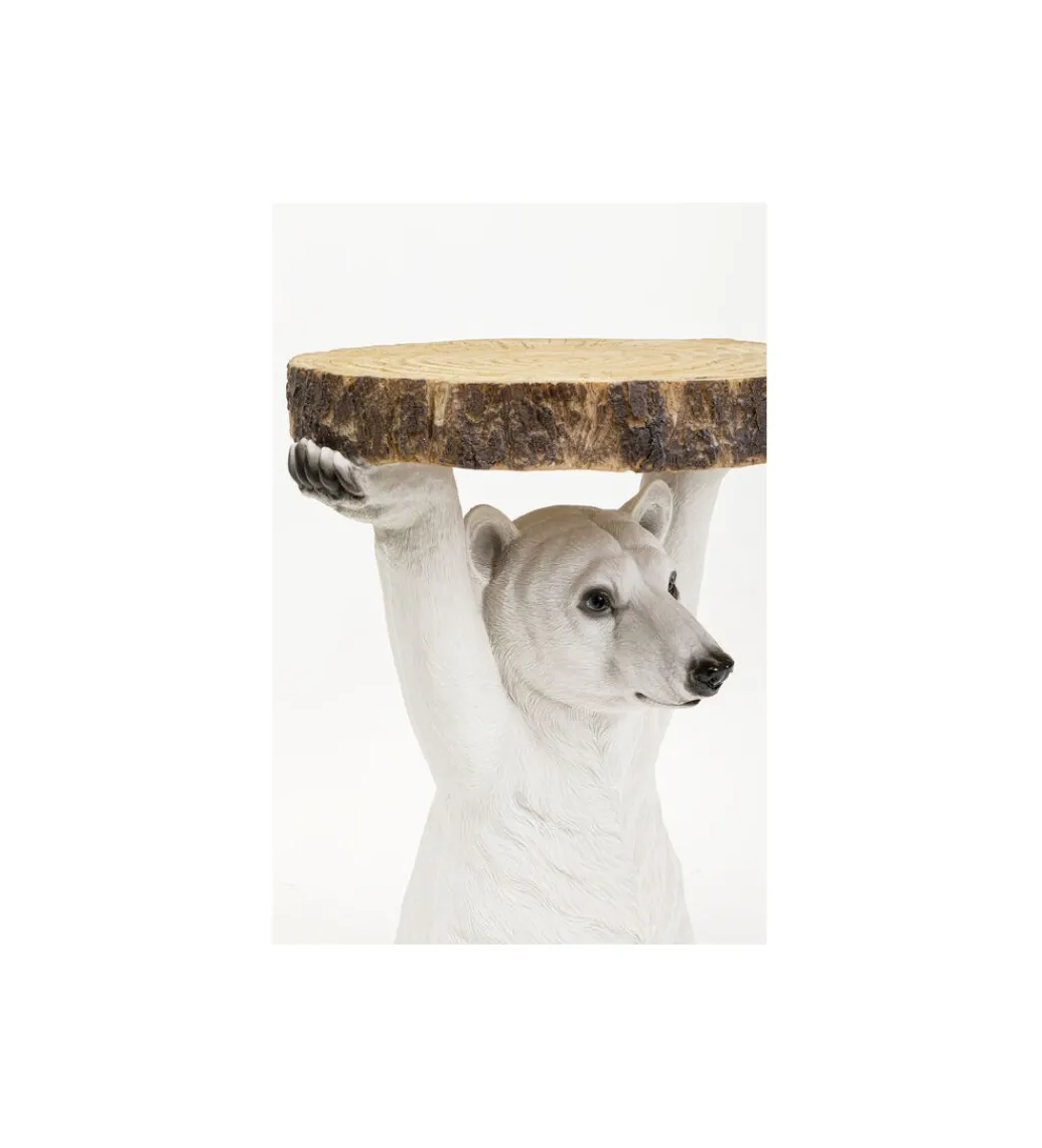 Stolik kawowy ANIMAL POLAR BEAR 37 cm biała*KARE