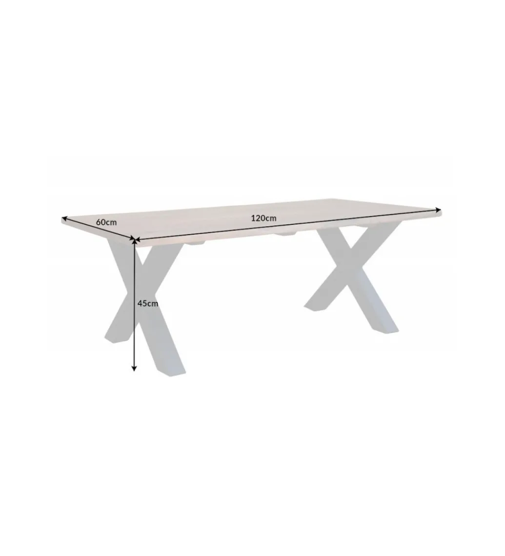 Stolik kawowy ARKTYKA Mammut X 120 cm drewno akacja honey*Invicta Interior Outlet