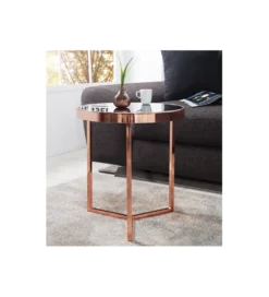 Stolik kawowy Art Deco 45 cm czarno miedziany*Invicta Interior Online
