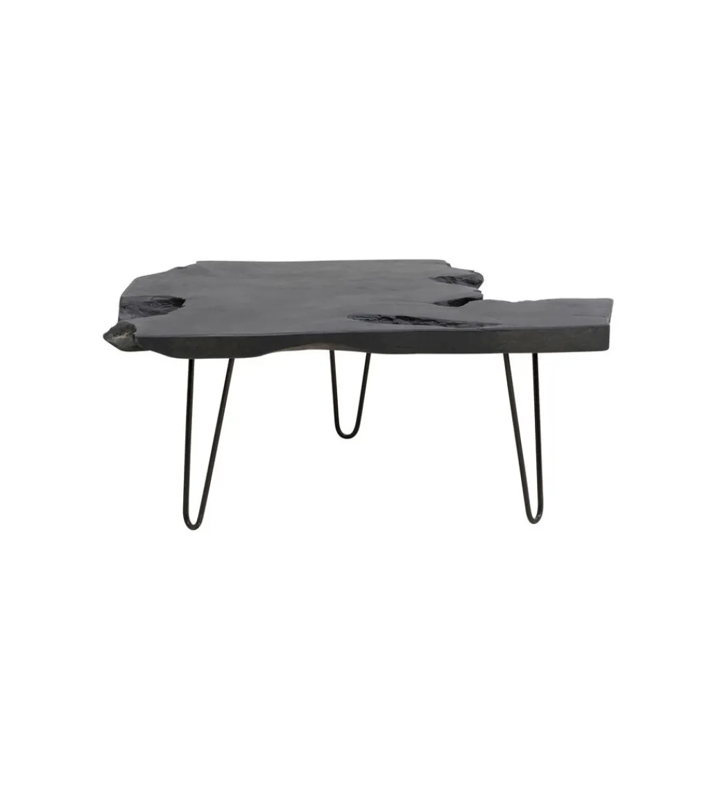 Stolik kawowy ASPEN 100 cm drewno teak czarny*KARE Sale