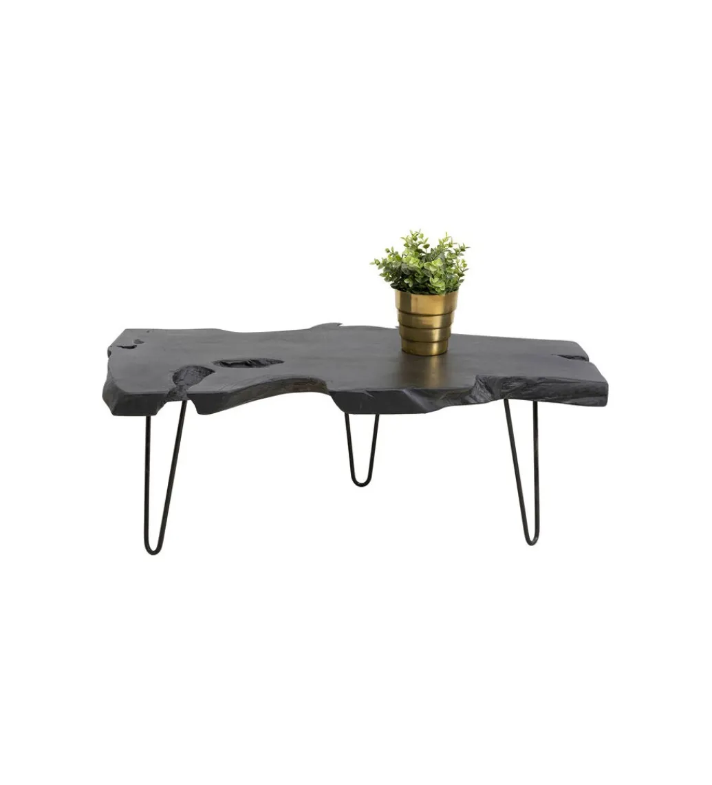 Stolik kawowy ASPEN 100 cm drewno teak czarny*KARE Sale