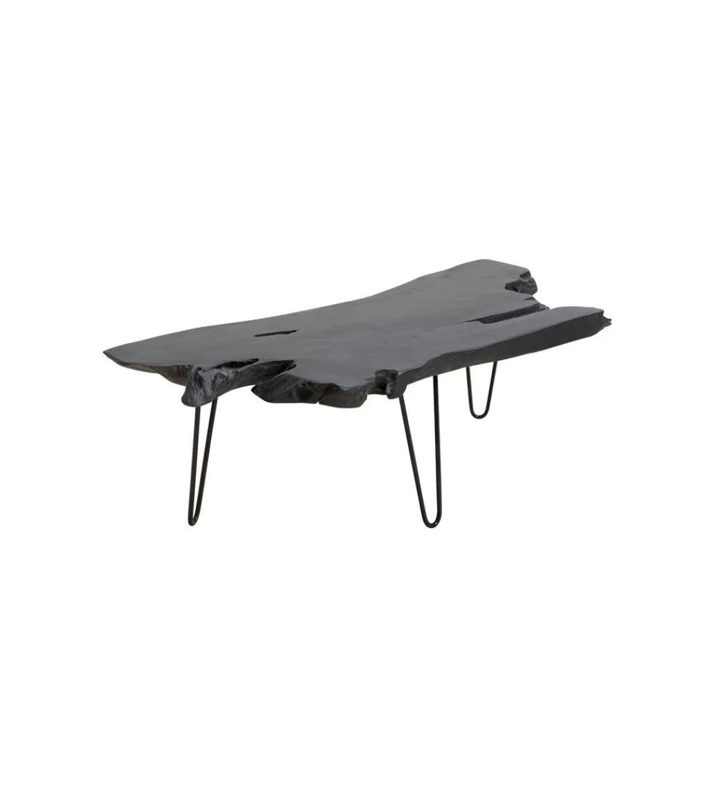 Stolik kawowy ASPEN 100 cm drewno teak czarny*KARE Sale