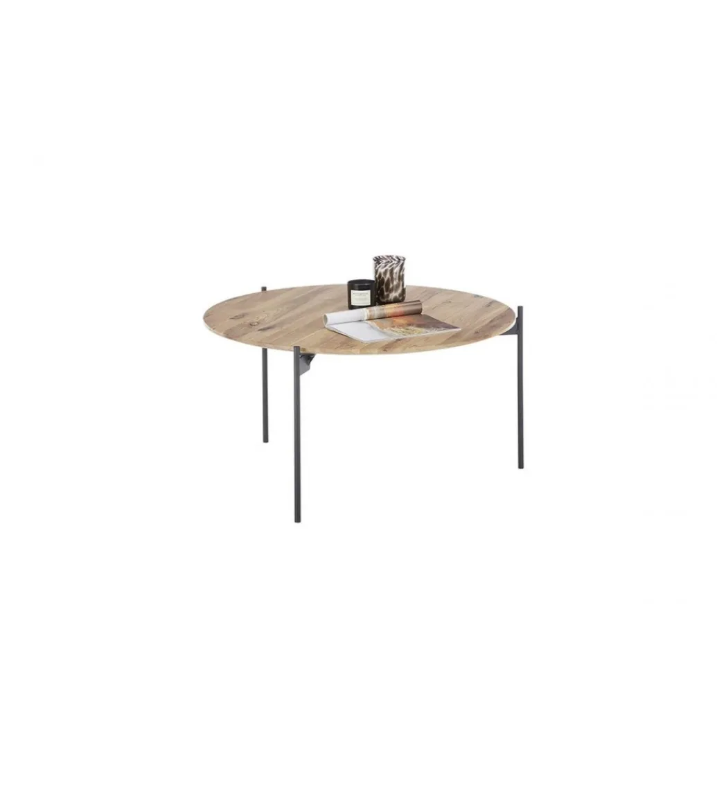 Stolik kawowy ASSUAN 74 cm dąb olejowany*MCA Discount