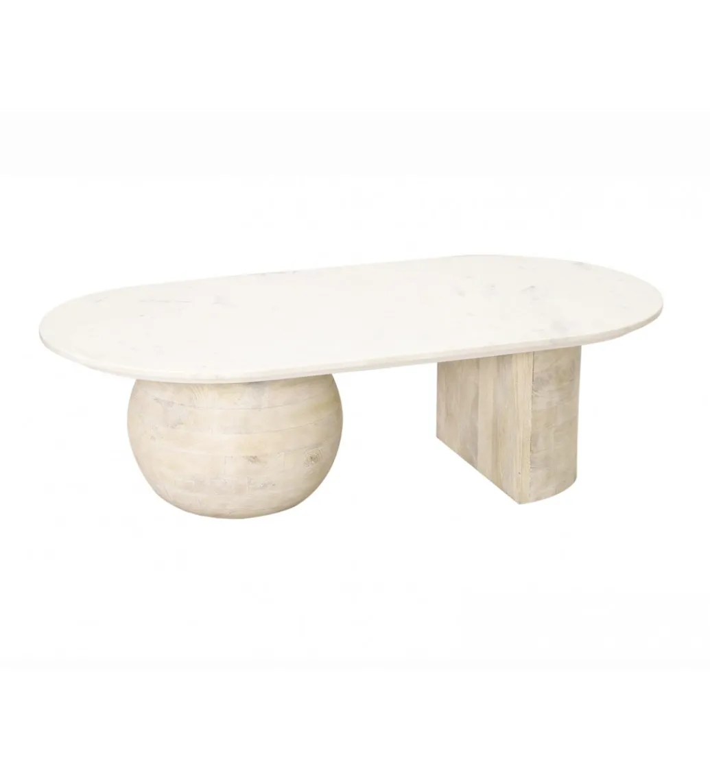 Stolik kawowy ATERIUM 120 cm drewno mango*Imeri Discount