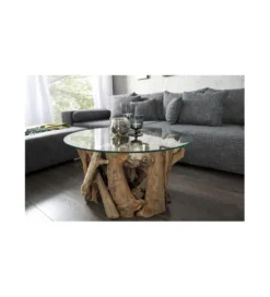 Stolik kawowy Aylin 60 cm teak*Invicta Interior Online