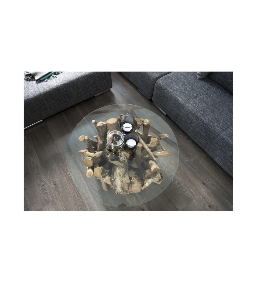 Stolik kawowy Aylin 60 cm teak*Invicta Interior Online