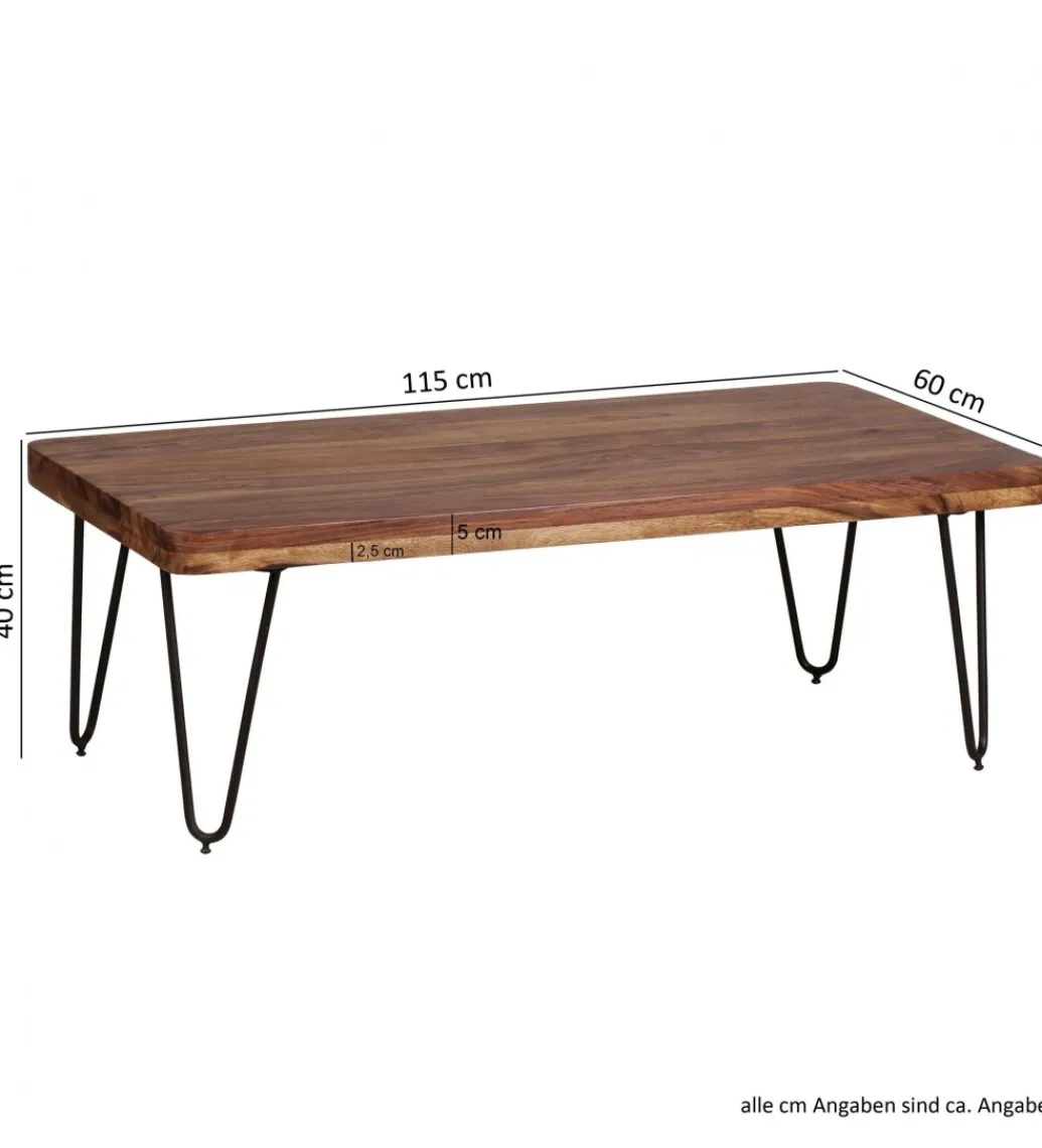 Stolik kawowy BAGLI 115 cm drewno sheesham*WOHNLING, GERMANY Best