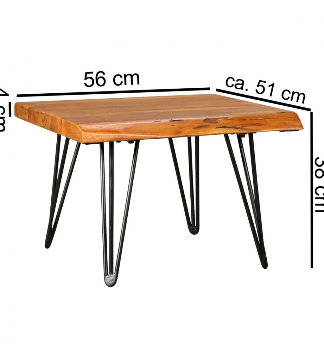 Stolik kawowy BAGLI 56 cm drewno sheesham*WOHNLING, GERMANY Online