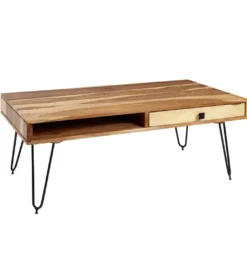 Stolik kawowy BAGLI 110 cm drewno akacja*WOHNLING, GERMANY Clearance