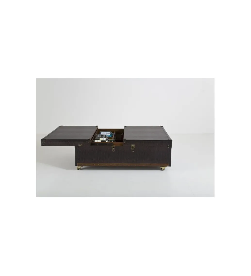 Stolik kawowy BAR GLOBETROTTER 120 cm brązowy*KARE Clearance