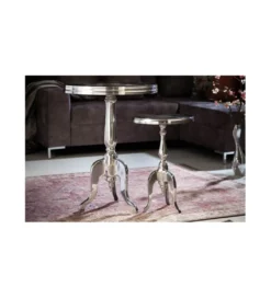Stolik kawowy Barock Jardin 55 cm srebrny*Invicta Interior Clearance