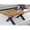 Stolik kawowy BARRACUDA110 cm drewno teak bez szkła*Invicta Interior Sale