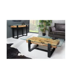 Stolik kawowy Barrakuda 130 cm drewno teak*Invicta Interior Sale