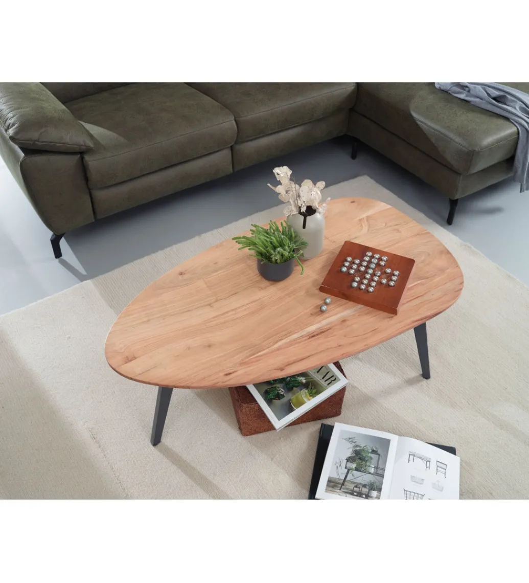 Stolik kawowy BAZEMIT 110 cm drewno akacja*WOHNLING, GERMANY