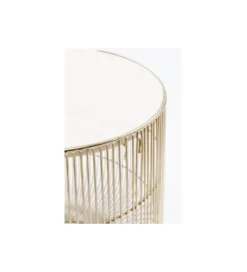 Stolik kawowy BEAM 32 cm biały marmur brąz*KARE New
