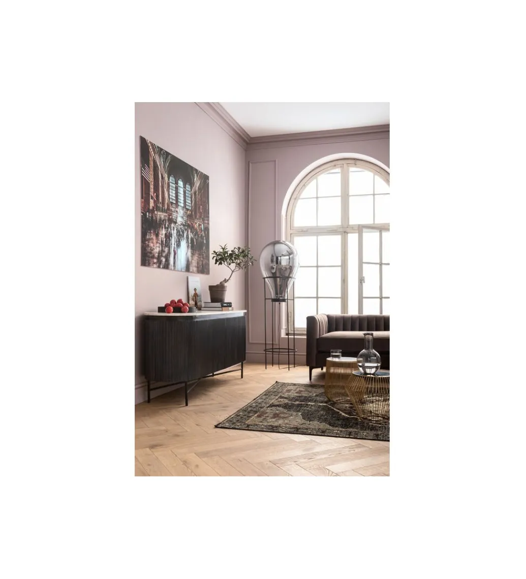 Stolik kawowy BEAM 32 cm biały marmur brąz*KARE New