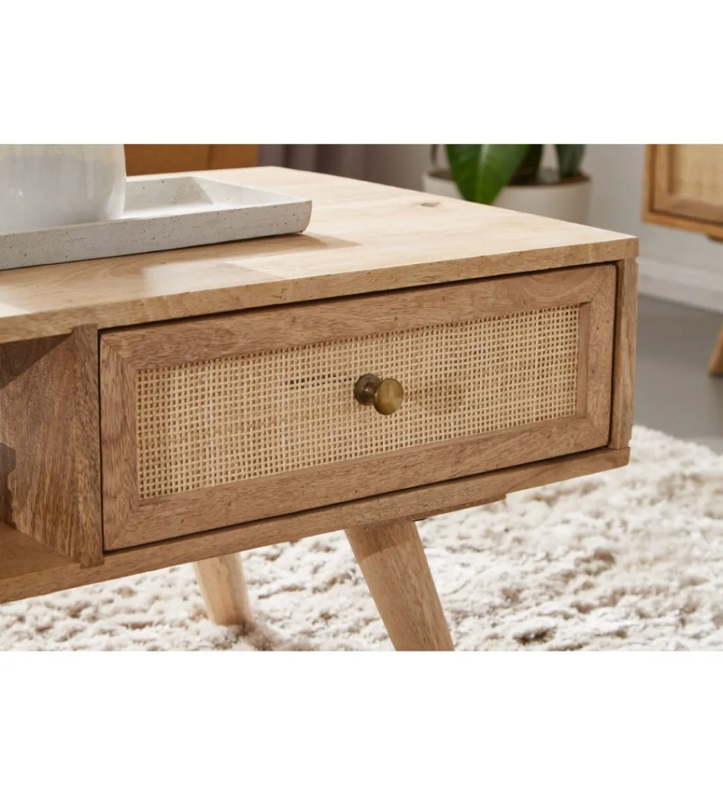 Stolik kawowy BELIZE 90 cm drewno mango*WOHNLING, GERMANY