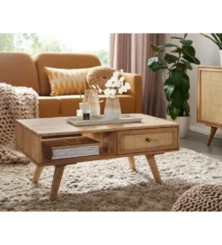 Stolik kawowy BELIZE 90 cm drewno mango*WOHNLING, GERMANY