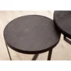 Stolik kawowy BIHAR set 2 drewno akacja antracytowy*WOHNLING, GERMANY Hot