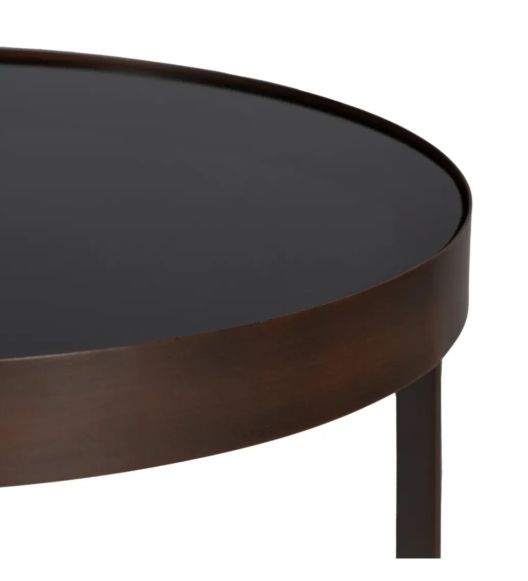 Stolik kawowy boczny ADESOM 45 cm ciemnobrązowy*Zona-Design Outlet