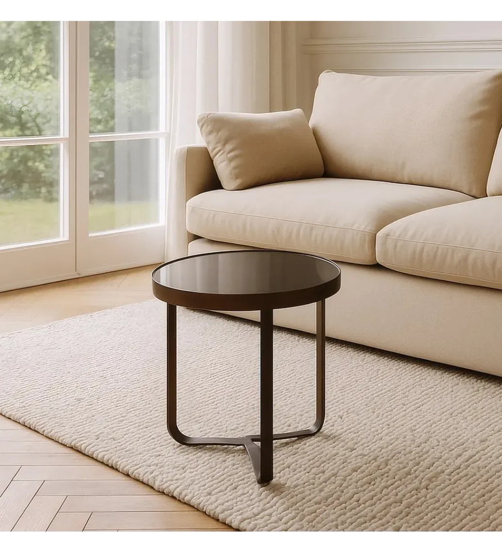 Stolik kawowy boczny ADESOM 45 cm ciemnobrązowy*Zona-Design Outlet