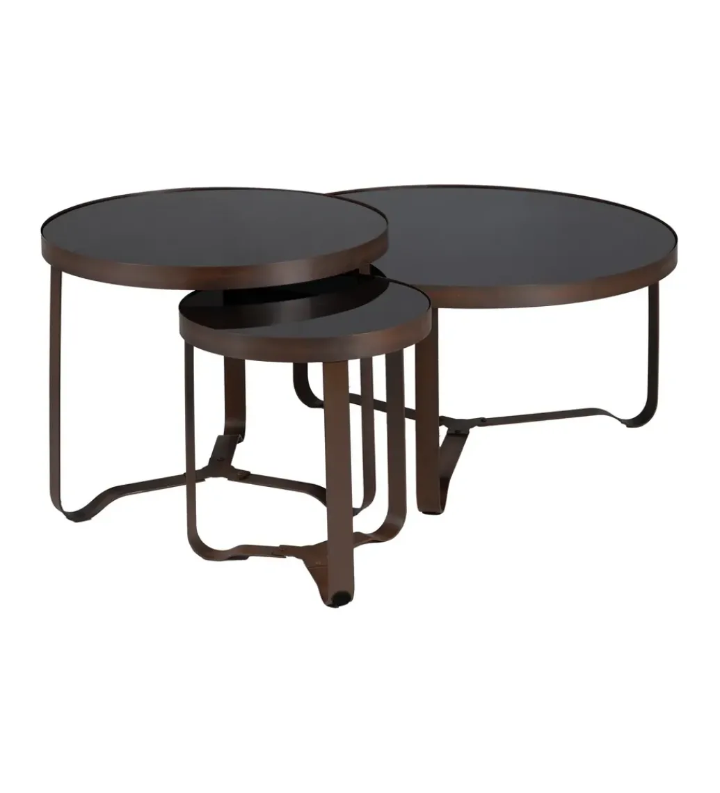 Stolik kawowy boczny ADESOM 45 cm ciemnobrązowy*Zona-Design Outlet