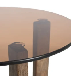 Stolik kawowy boczny AMY drewno kauczuk*Zona-Design Outlet