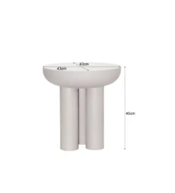 Stolik kawowy boczny BRIX JEZ OFF 45 cm biały*LF-Design New