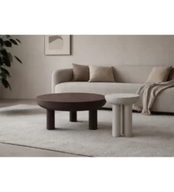 Stolik kawowy boczny BRIX JEZ OFF 45 cm biały*LF-Design New